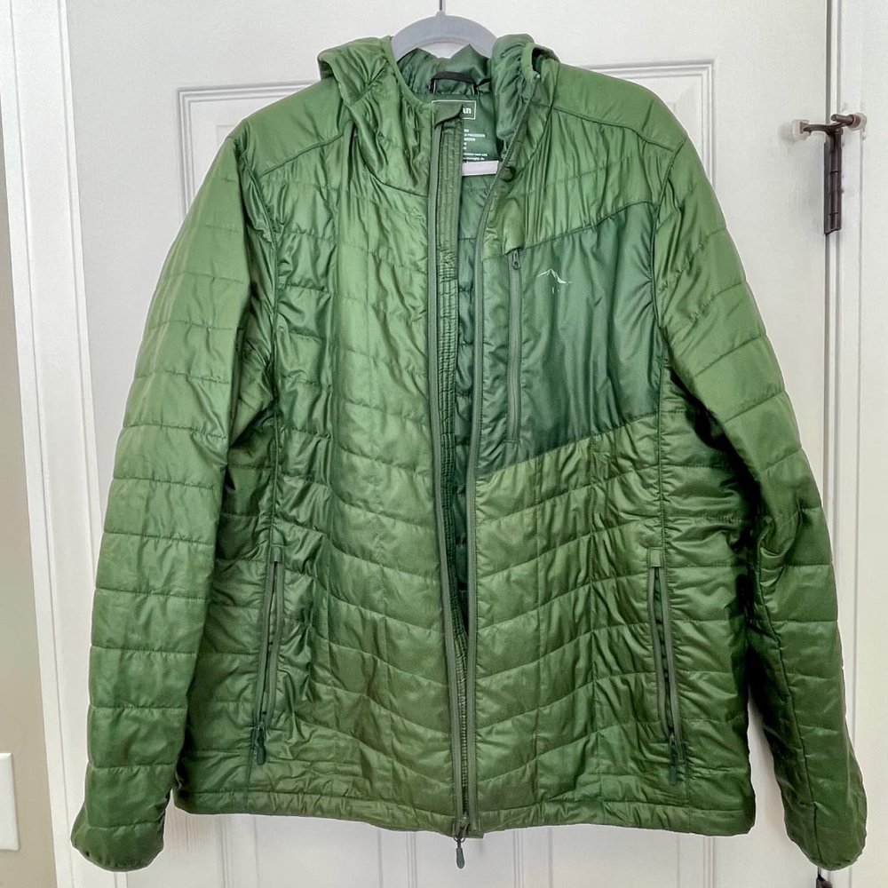 Men's PrimaLoft Packaway Hooded Jacket -- Green XL